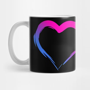 Abstract Brushstroke In The Shape of a Heart Mug